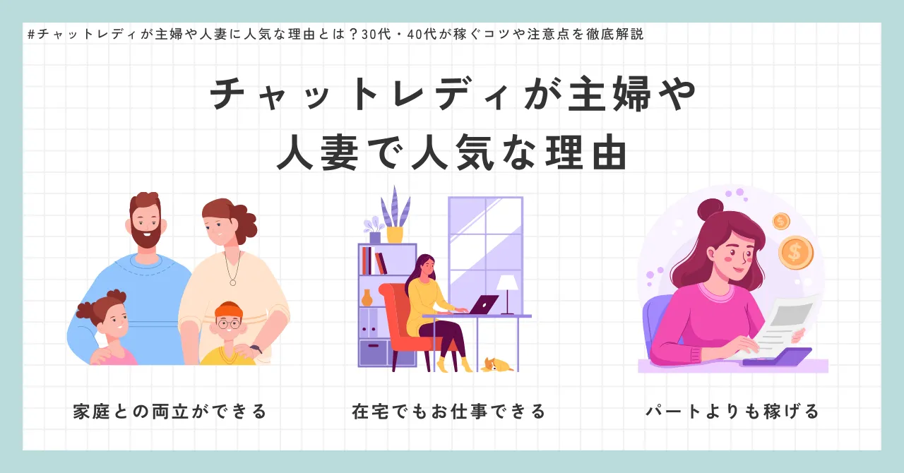 チャットレディが主婦や人妻で人気な理由