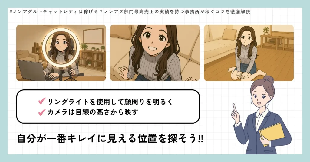 カメラ移りを意識して見せ方を工夫する