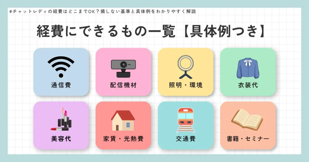 チャットレディで経費にできるもの一覧【具体例つき】