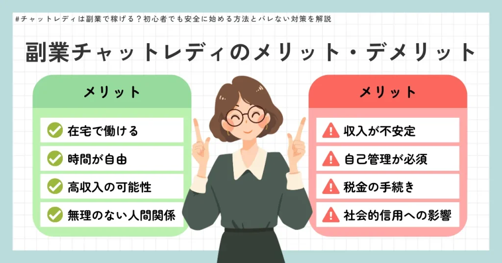 副業チャットレディのメリット・デメリット