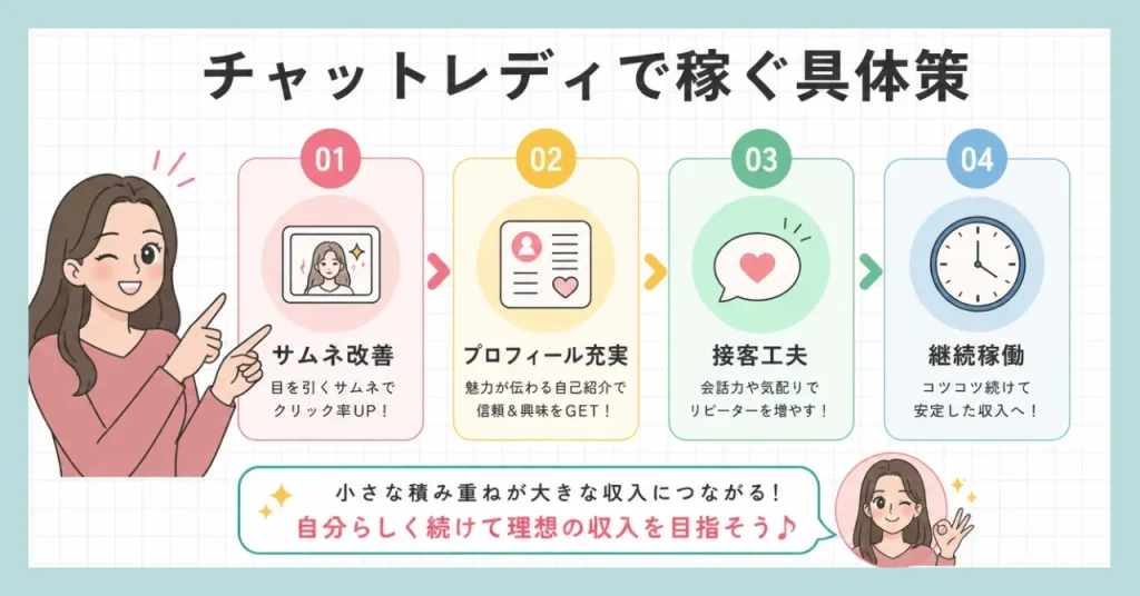 チャットレディで稼ぐ具体策